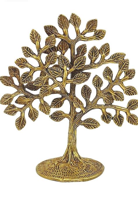 Brass Tree of Life 7 Inch With Birds, Living Room Wall Mural, Metal ...