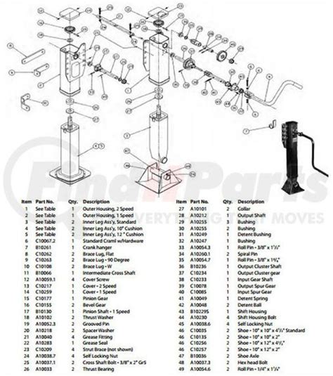 Trailer Landing Gear Parts Diagram