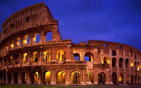 Roman Colosseum at night desktop wallpaper, pictures Roman Colosseum at ...