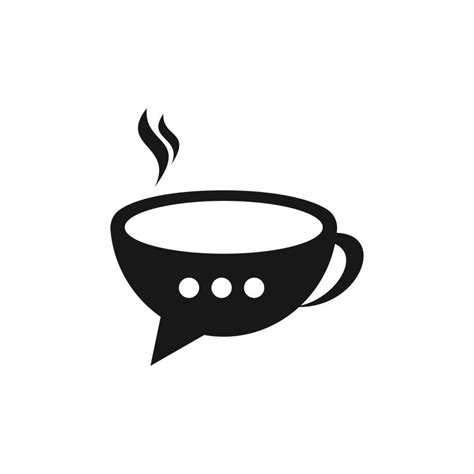 Coffee chat vector logo design. Coffee talk forum logo design template ...