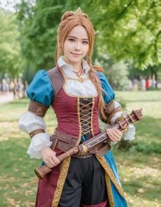 Female Bard Cosplay. Face Swap. Insert Your Face ID:1164124