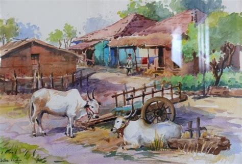 our beautiful indian village (paintings) - It's my world and my ...