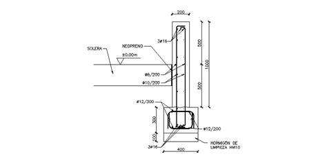 Bloques AutoCAD Gratis de detalle muro de contención