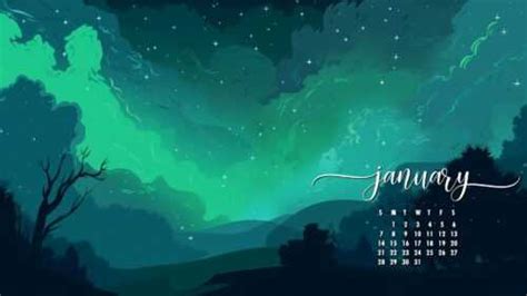 January 2024 Desktop Calendar Wallpaper - iXpap