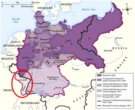 Alsace & Lorraine, German Occupation during the Franco Prussian War ...