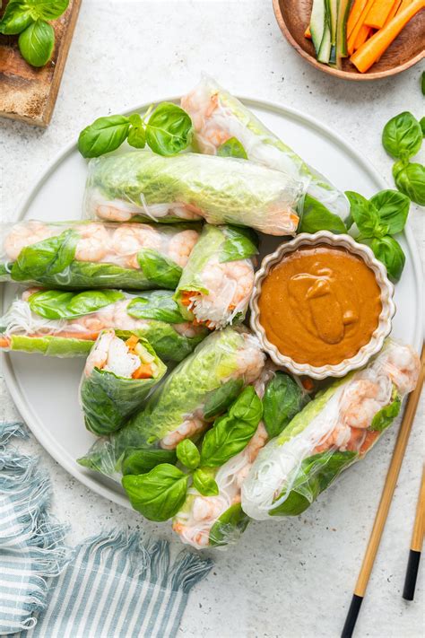 Shrimp Spring Rolls with Peanut Sauce - The Daily Inserts