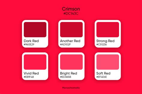 Crimson Color: Hex Code, Shades, and Design Ideas - Picsart Blog