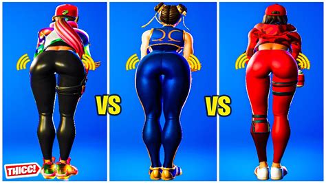 Fortnite Loserfruit Vs Chun Li Vs Ruby Emote Battle Thicc 🍑😘Best Emotes ...