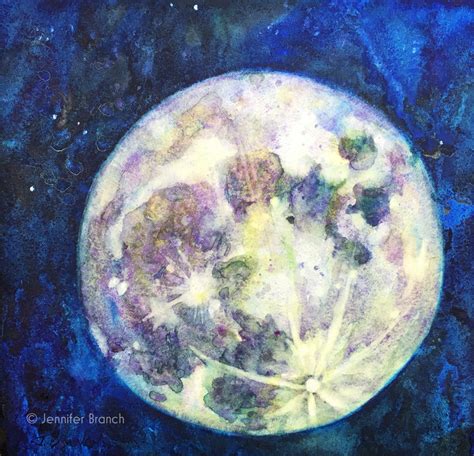 How to Paint a Full Moon Watercolor Painting Tutorial