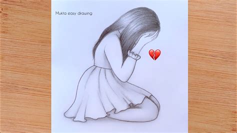 How to draw a Sad Girl with pencil sketch | Easy way to draw for ...