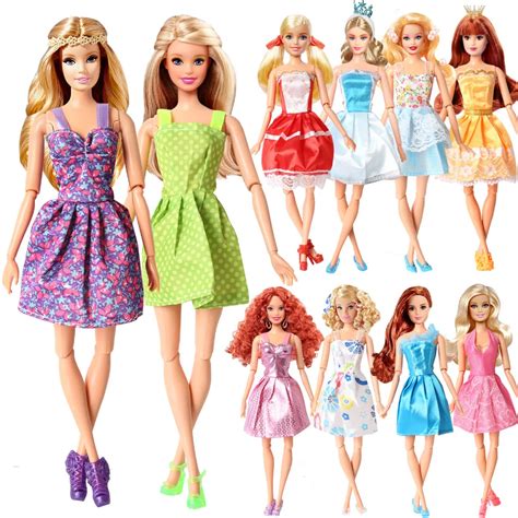 10pcs/lot Mutil Style Fashion Handmade Doll Clothes Princess Party ...