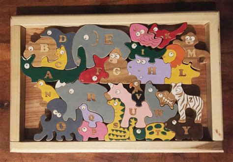 Animal Alphabet Puzzle | Etsy