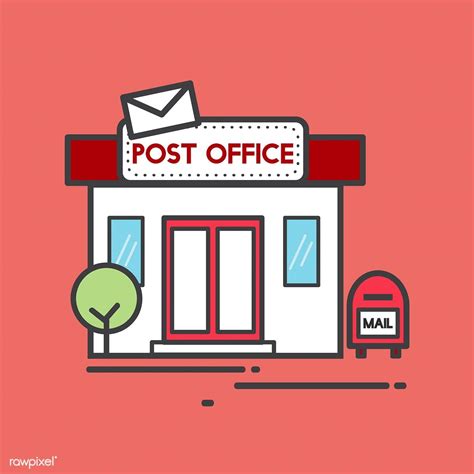 Download premium vector of Illustration of a post office 411436 ...