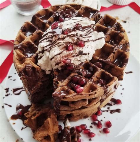 Dark Chocolate Belgian Waffles - The Hint of Rosemary