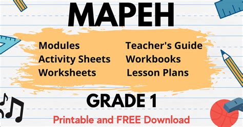 MAPEH - Learning Materials in GRADE 1 (Free Download) - DepedClick