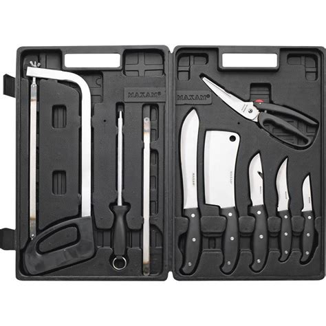 New 13pc Game Processing Set Hunting Steel Knife Kit Gutting Skinning ...