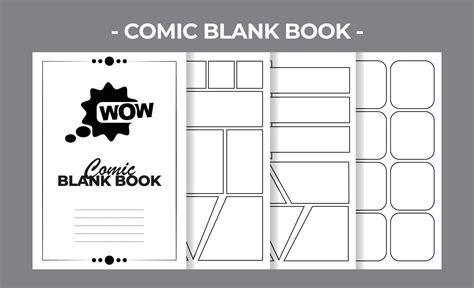 Printable KDP Comic Blank Book Vector Design Template 20481422 Vector ...