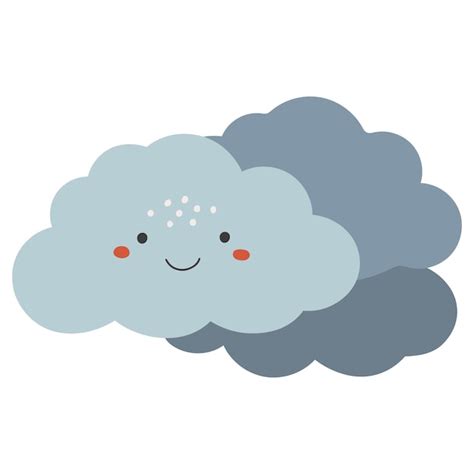 Premium Vector | Cloudy vector illustration Weather vector kids ...