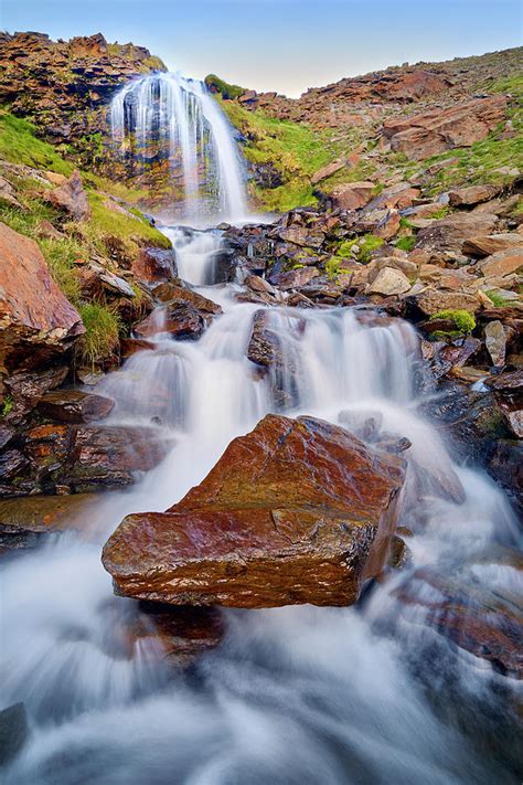 San Juan Waterfall. Sierra Nevada National park. At sunset Photograph ...