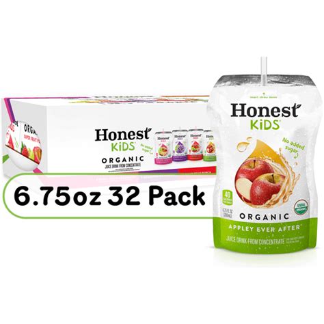 Honest Kids Variety Pack Organic Fruit Juice Drink, 6.75 fl oz, 32 Pack ...