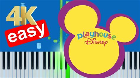 Playhouse Disney Theme Song (Slow Easy Medium) Piano Tutorial 4K - YouTube