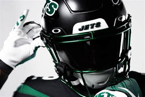 New York Jets Stealth Black Helmets — UNISWAG