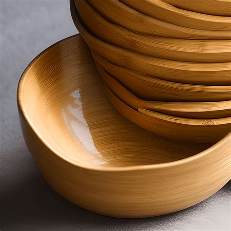 Bamboo Serving Bowls Photograph · Creative Fabrica