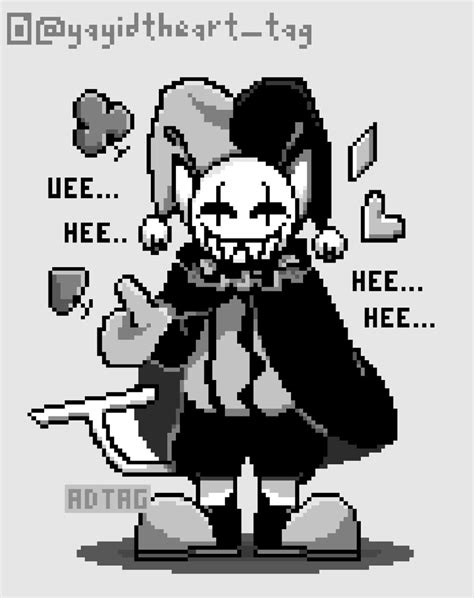 DELTARUNE - Jevil ((pixel art?)) by ADTAG on DeviantArt | Pixel art ...