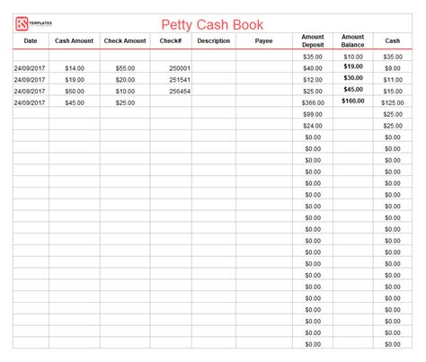 Petty Cash Book for Excel – Fee Printable formats & templates