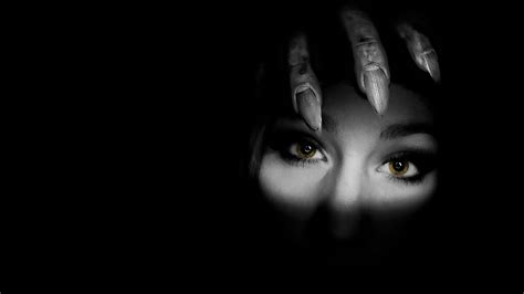 Scary Face Black Background - 5700x3206 Wallpaper - teahub.io