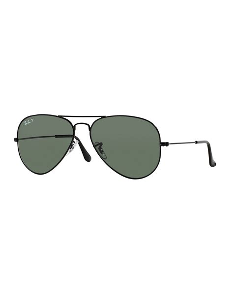 Ray-ban Metal Polarized Aviator Sunglasses in Metallic | Lyst