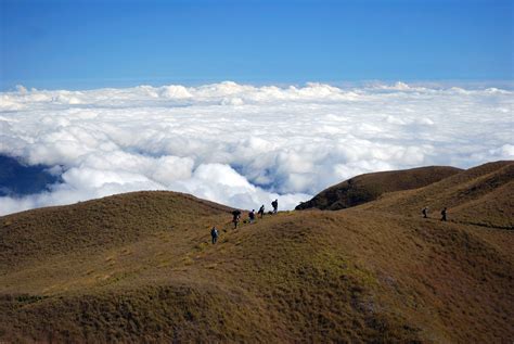 Hiking in the Hills above the Sea of Clouds on Mount Pulag, Philippines ...