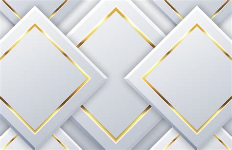 Modern white background with shiny gold geometric element. Elegant ...