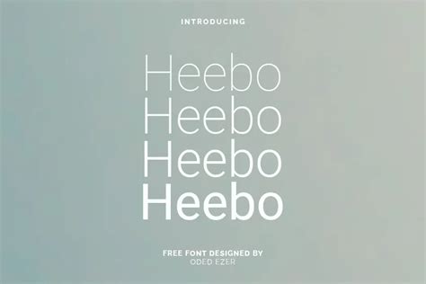 Heebo Font Free Download | FontSwan