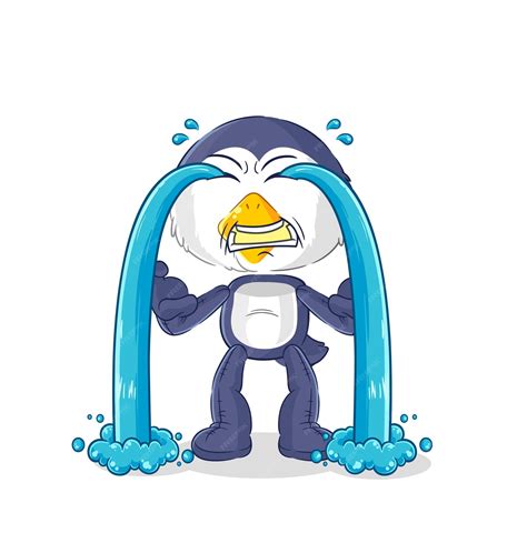 Premium Vector | Penguin crying illustration character vector