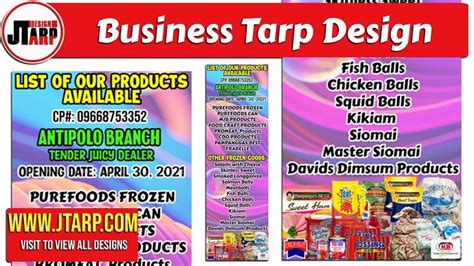 Business Tarpaulin Design for Business Pure Foods | Basic Editing ...