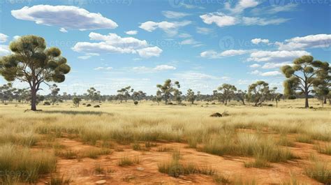 dry australian bushland arid ai generated 29109263 Stock Photo at Vecteezy