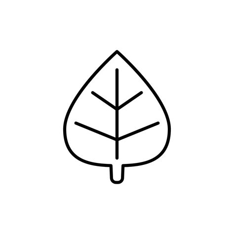 leaf icon. outline icon 28577217 Vector Art at Vecteezy