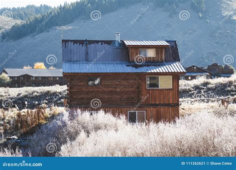 Winter Cabin in Stanley, Idaho Stock Image - Image of united, mountains ...