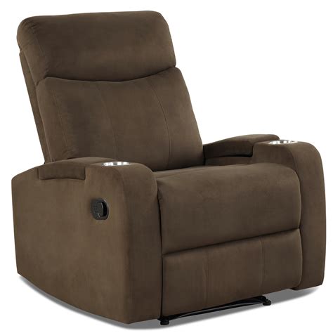 Costway Recliner Chair Single Sofa Lounger with Arm Storage & Cup ...