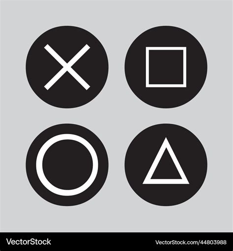 Playstation button logo Royalty Free Vector Image