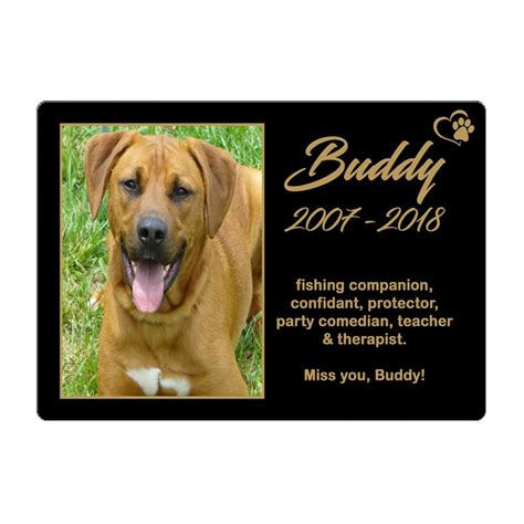 Dog Memorial Garden Plaque 5″x7″ – Personalised – SPP Creations