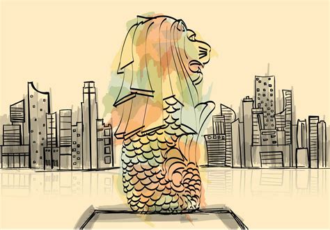 Free Merlion Illustration 123160 Vector Art at Vecteezy