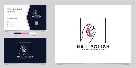 nail polish logo design with style and creative concept 11854979 Vector ...