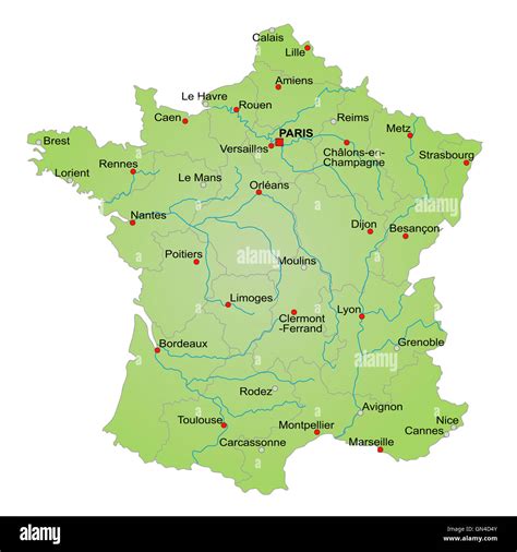 Map caen france Cut Out Stock Images & Pictures - Alamy