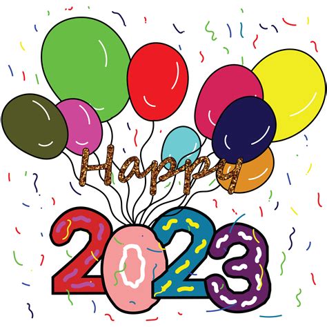 happy 2023 new year -balloons 17175910 PNG