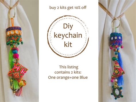 Diy charm key chains kits keychains kits | Etsy