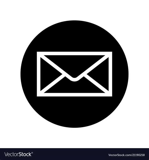 Mail Icon Vector Black