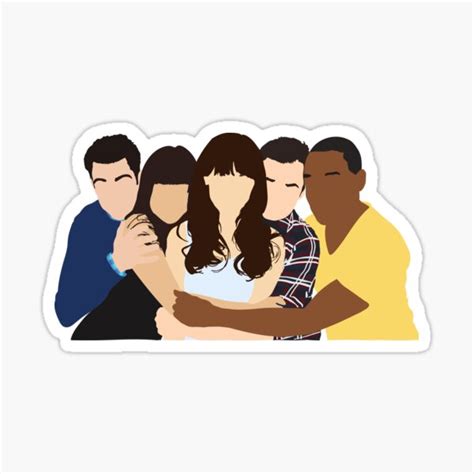 "New Girl Cast" Sticker for Sale by LindseyL | Redbubble