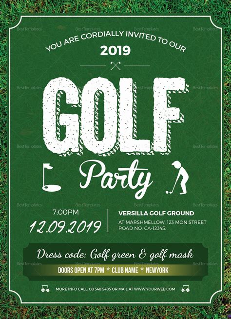 Golf Invitation Template Free Fresh Golf Party Invitation Design ...